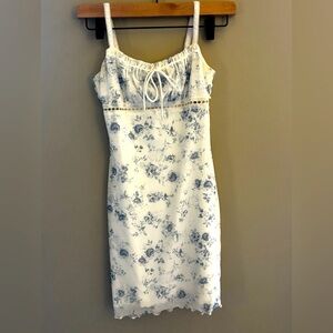 Garage Floral Print Dress with Lace Details